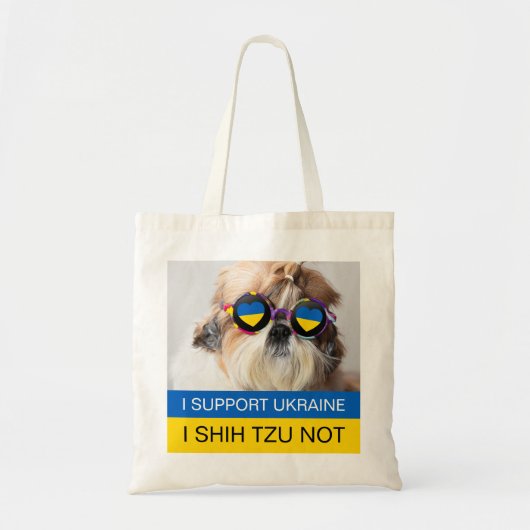 Ich unterstütze die Ukraine I Shih Tzu Not Heart F Tragetasche (Vorne)