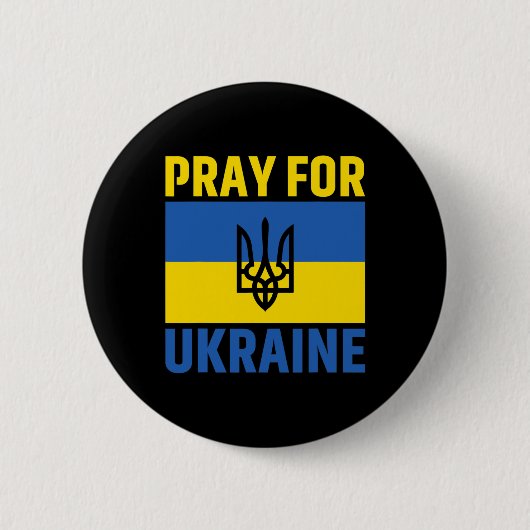 Ich unterstütze die Ukraine Steh mit der Ukraine U Button (Vorderseite)