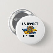 Ich unterstütze die Ukraine, stehe für den ukraini Button (Vorne & Hinten)
