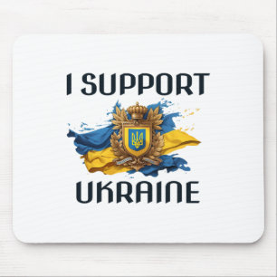 Ich unterstütze die Ukraine, stehe für den ukraini Mousepad