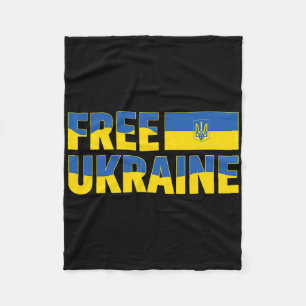 Ich unterstütze die Ukraine Stehe mit der Ukraine Fleecedecke