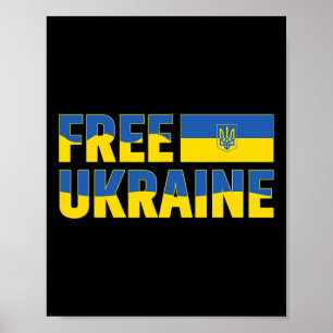 Ich unterstütze die Ukraine Stehe mit der Ukraine  Poster