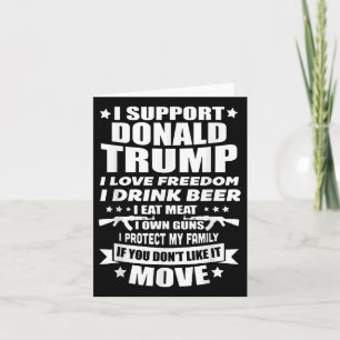 Ich unterstütze Donald Trump I Liebe Freedom I Dri Karte