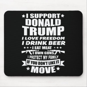 Ich unterstütze Donald Trump I Liebe Freedom I Dri Mousepad