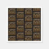 Ich unterstütze ein Unternehmen in schwarzem Eigen Serviette (Vorderseite)