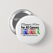 Ich unterstütze eine Heilung für alle Krebsarten Button (Vorne & Hinten)