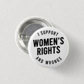 Ich unterstütze Frauenrechte und -fehler Button (Vorne & Hinten)