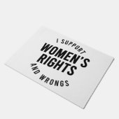 Ich unterstütze Frauenrechte und -fehler Fußmatte (Schrägansicht)