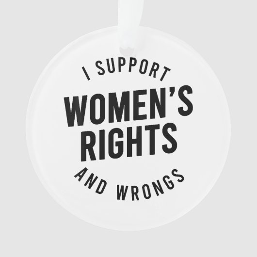 Ich unterstütze Frauenrechte und -fehler Ornament (Vorderseite)