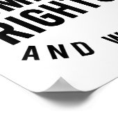 Ich unterstütze Frauenrechte und -fehler Poster (Ecke)