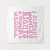 Ich unterstütze Frauenrechte und Unrecht Groovy Fe Wandteppich (Vorderseite (Horizontal))