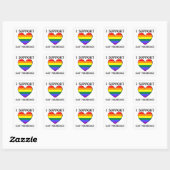 Ich unterstütze Gay Marriage Stickers (Blatt)