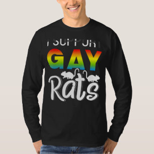 Ich unterstütze Gay Rats Wedding Pride Celebration T-Shirt
