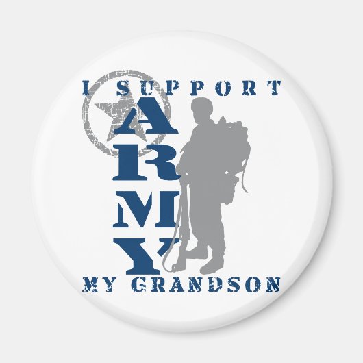 Ich unterstütze Grandson 2 - ARMY Magnet (Vorne)