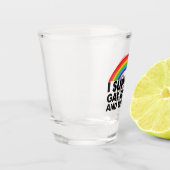 Ich unterstütze homosexuelle Rechte und Homosexuel Schnapsglas (Links)