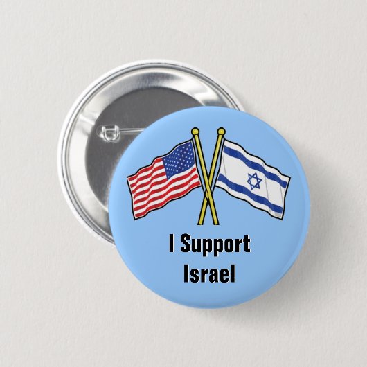 Ich unterstütze Israel-Button Button (Vorne & Hinten)