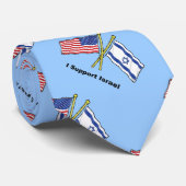 Ich unterstütze Israel Neck Tie Krawatte (Gerollt)