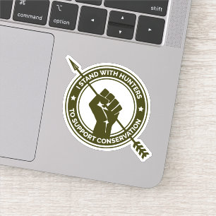 Ich unterstütze Jäger und Jagdsticker Aufkleber