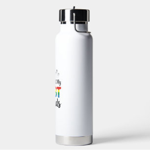 Ich unterstütze meine LGBT-Freunde Regenbogen-Stol Trinkflasche