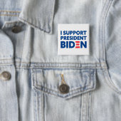 Ich unterstütze Präsident Biden Custom Color White Button (Beispiel)