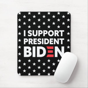 Ich unterstütze Präsident Biden Stars Pattern Blac Mousepad