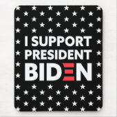 Ich unterstütze Präsident Biden Stars Pattern Blac Mousepad (Vorne)