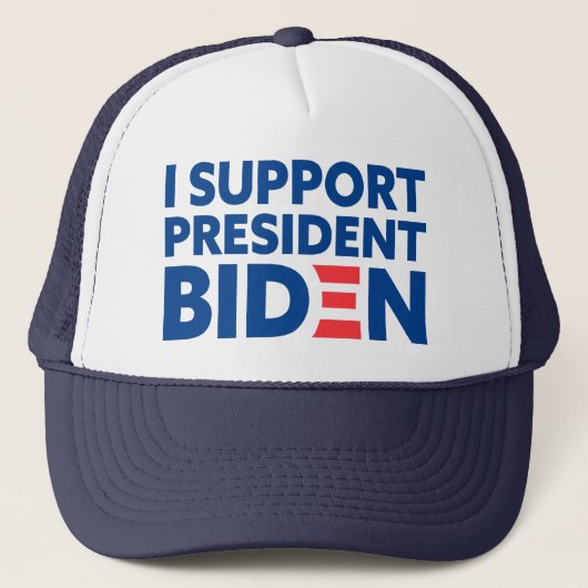 Ich unterstütze Präsident Biden Truckerkappe (Vorderseite)