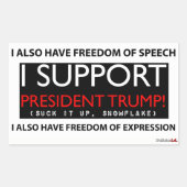 Ich unterstütze Präsident Trump Sticker (Vorderseite)