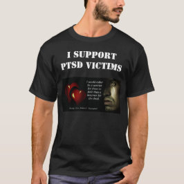 Ich unterstütze PTSD-Opfer, Dunkle Mens-Hemd T-Shirt