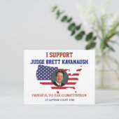 Ich unterstütze Richterin Brett Kavanaugh die amer Postkarte (Stehend Vorderseite)