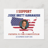 Ich unterstütze Richterin Brett Kavanaugh die amer Postkarte (Vorderseite)