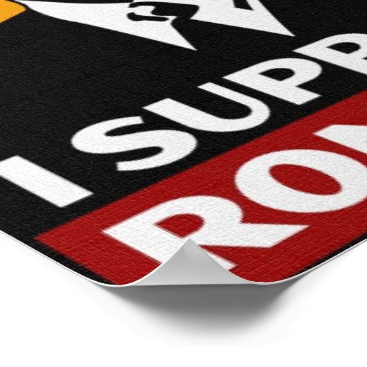 ICH unterstütze RON PAUL 2012 FÜR PRÄSIDENT Poster (Ecke)