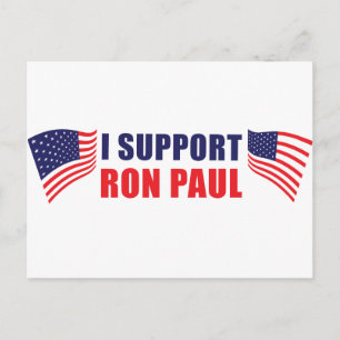 Ich unterstütze Ron Paul! Postkarte