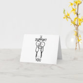 Ich unterstütze Sie - die Stickfigure Card umarmen Karte (Gelbe Blume)