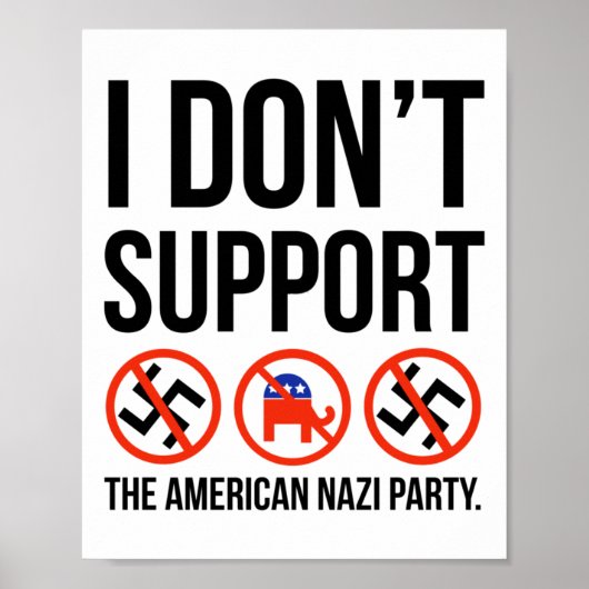 Ich unterstütze sie nicht poster (Vorne)