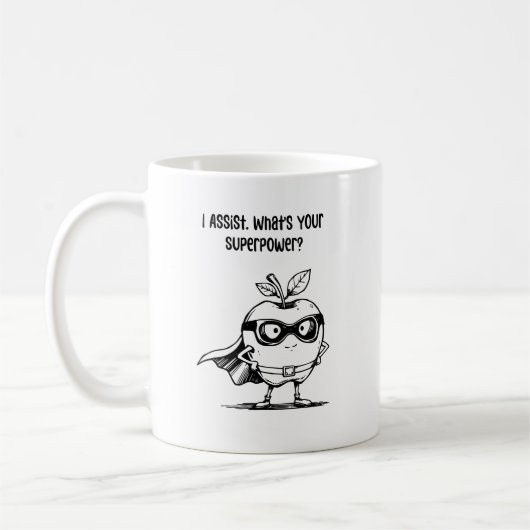 Ich unterstütze Superhelden-Klassenzimmer-Support- Kaffeetasse (Links)