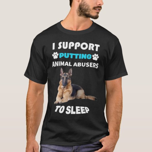 ICH UNTERSTÜTZE, TIERE ZU SCHLAFEN T-Shirt (Vorderseite)