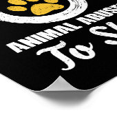 Ich unterstütze, Tiermissbrauch zum Schlafen zu zw Poster (Ecke)