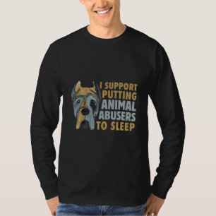 Ich unterstütze, Tiermissbrauchs dazu zu bringen, T-Shirt