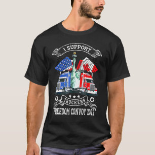 Ich unterstütze Truckers Freedom Convoy 2022 ist L T-Shirt