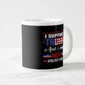 Ich unterstütze Trump Jumbo-Tasse (Vorderseite Rechts)