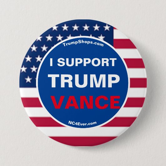 ICH UNTERSTÜTZE TRUMP VANCE BUTTON (Vorderseite)