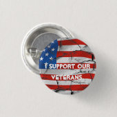 ICH UNTERSTÜTZE UNSERE VETERANER DAS AMERIKANISCHE BUTTON (Vorne & Hinten)