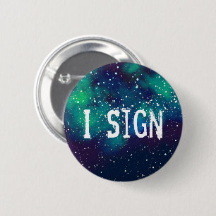 Ich unterzeichne kundengerechte Galaxie-Identität Button