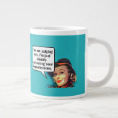 Ich urteile dich nicht... Retro-Frau Jumbo-Tasse (Rechts)