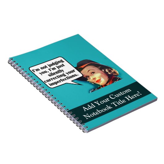 Ich urteile dich nicht... Retro-Frau Notizblock (Rechte Seite)