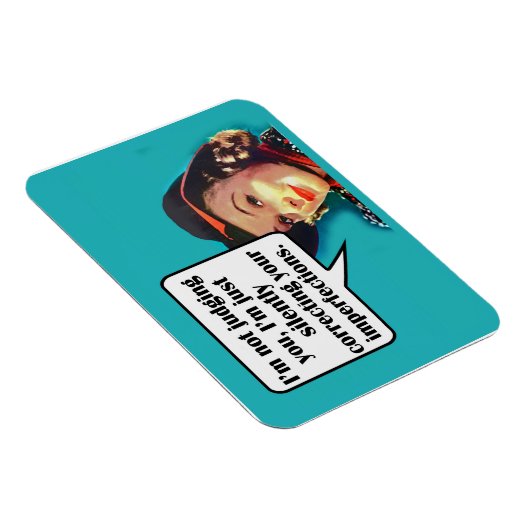 Ich urteile dir nicht... Retro-Frau Magnet (Rechte Seite)