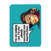 Ich urteile dir nicht... Retro-Frau Magnet (Vertikal)