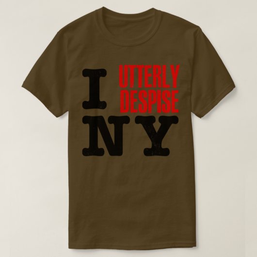 Ich verachte New York T-Shirt (Design vorne)