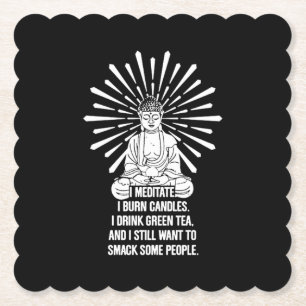 Ich verbringe Kerzen. Ich trinke grünen Tee. Untersetzer